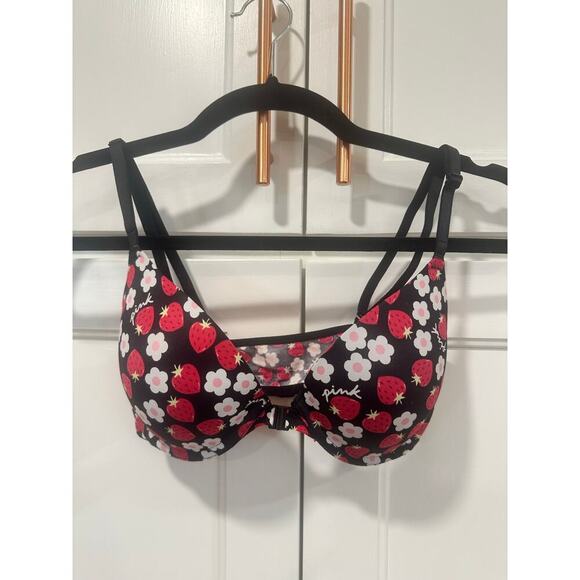 Victoria Secret Strawberry Sexy Push Up Bra NWT 32C - Picture 1 of 5